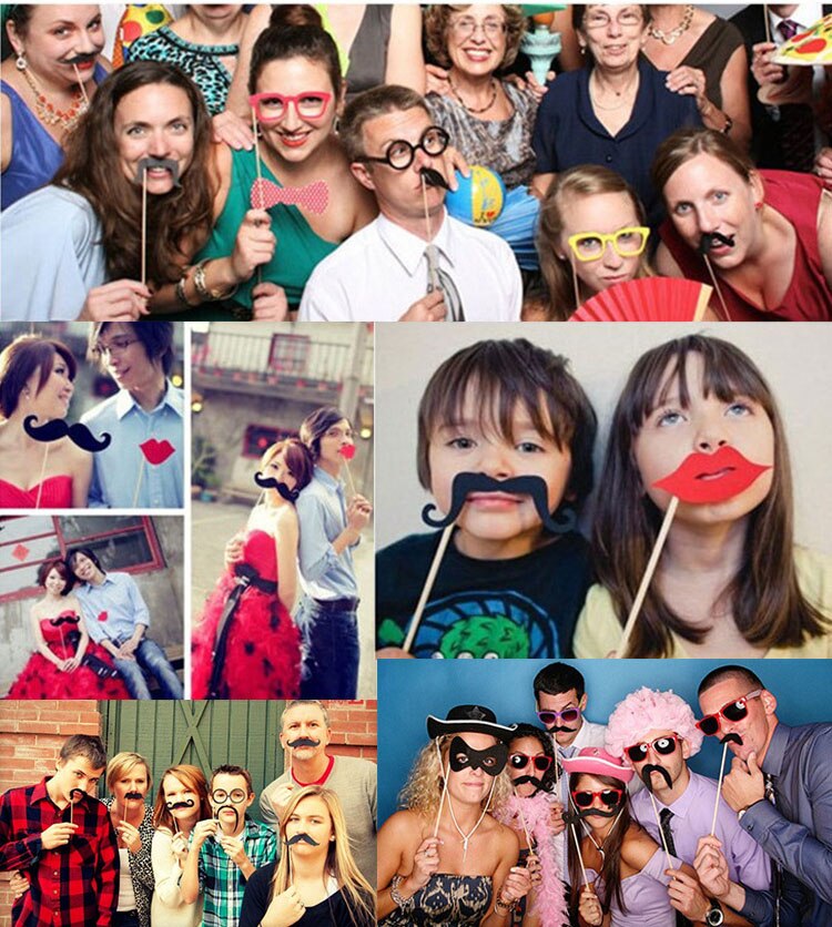 12pc Photo Booth Props Wedding Decorations Photobooth props bridal shower Wedding Party Decoration photo booth MrMrsJust Married