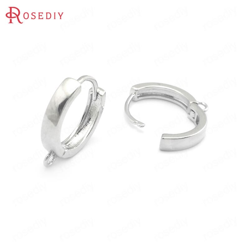 (37205)6 kpl 15mm 24k kullanvärinen messinki pyöreä pyöreä korvakorut vanteet korujen valmistustarvikkeet tee-se-itse löydöt tarvikkeet