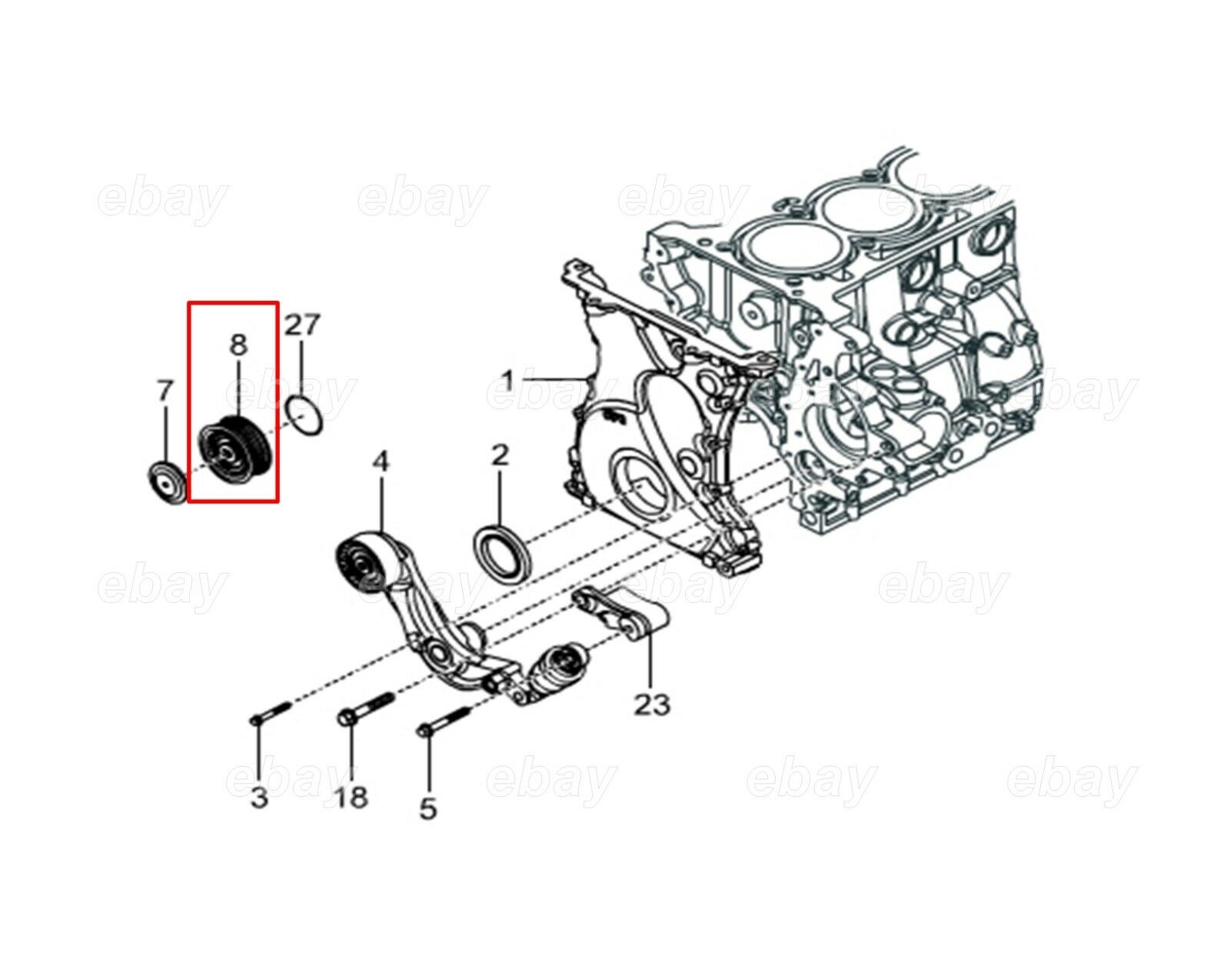 Idler Pulley For Ssangyong Musso Korando Kyron Chairman Actyon Rodius Stavic Rexton