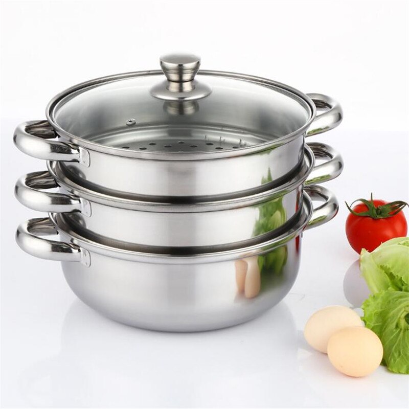 Stoom Pot, Pot 28 Cm Pot Kookpan Van Luxe Roestvrij Staal Stoom Circulatie