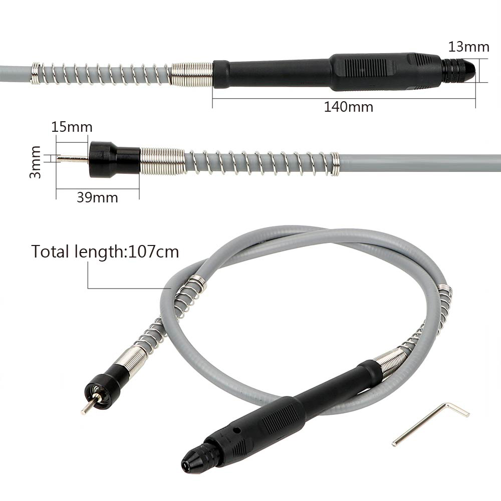 Beruf für Dremel 0,3 Elektro werkzeuge Zubehör Schleifer flexible Welle weiche Flex welle mit 3,2-mm Bohrfutter griff