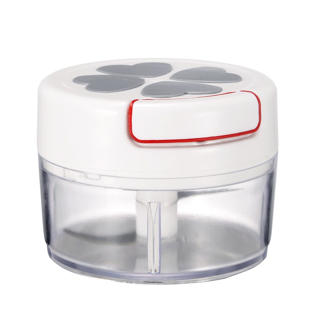 170ml mini kraftfull manuell köttkvarn handkraft hackare köttkvarn mixer mixer för att hugga kött frukt grönsaksnötter: Grå