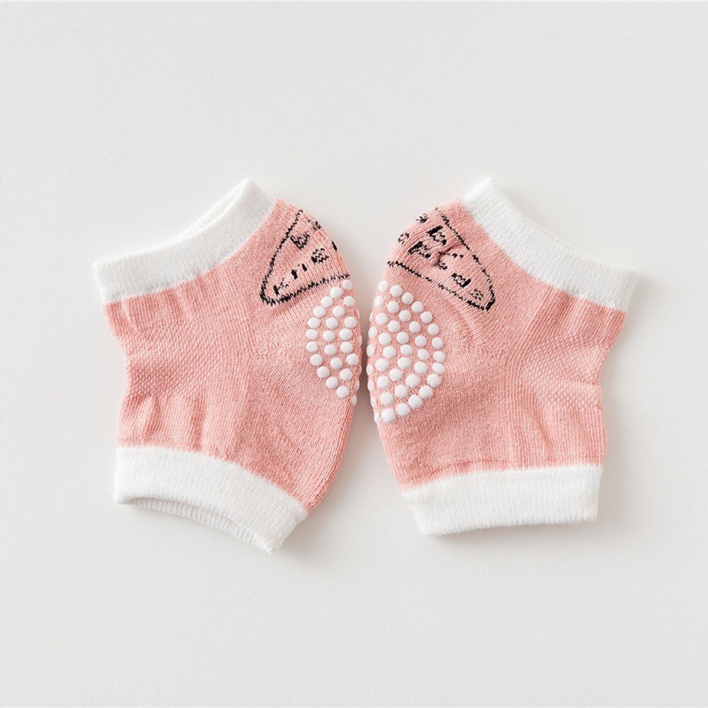 1 paar freundlicher Punkt Nette Krabbeln Ellbogen Kneepad Kissen Kleinkinder Baby Mädchen Jungen Knie Pads Schutz Sicherheit Gittergewebe Kleinkind Bein wärmer: Rosa