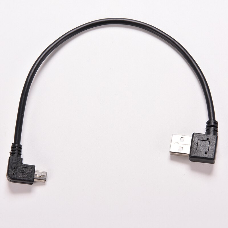 25cm 90 Degree Angled Mini USB Cable Mini USB To USB 2.0 Data Sync Charger Cable For Mobile Phone MP3 MP4 GPS Camera HDD