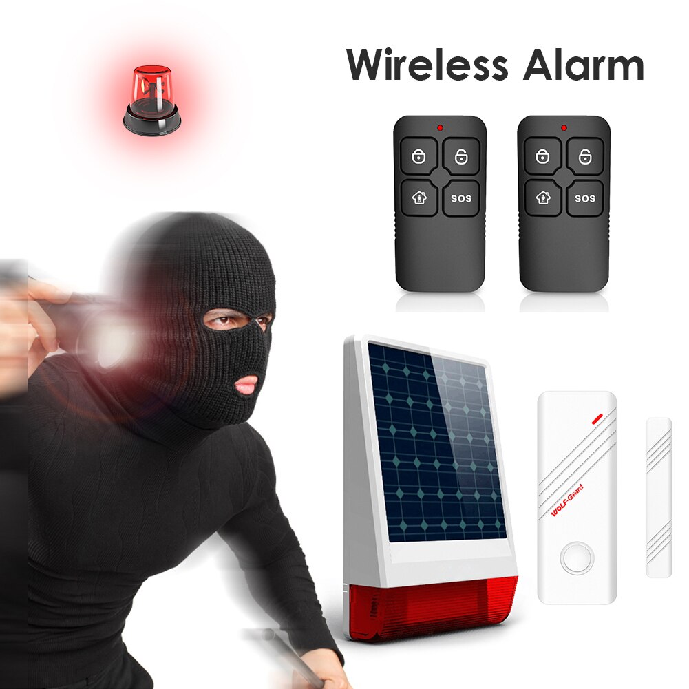 Solar Powered 433MHz Strobe Light Siren for Home Security Burglar Alarm System Home Security Alert Infrared Sensor