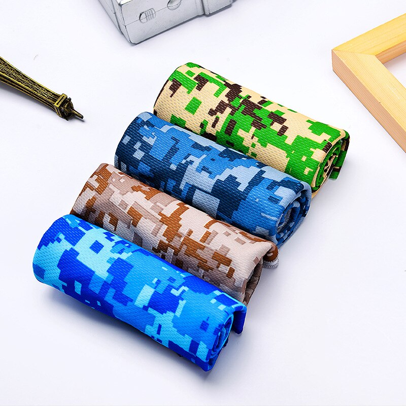1pc kall handduk snabbtorkande badrum simning sport löpning snabbt torr handduk is cool yoga klättring ridning simhandduk