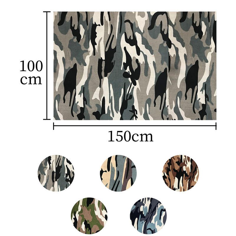 100% Cotton Eco-friendly Camouflage Army Camo Printing Fabric Diy Quilting Sewing 100X150cm