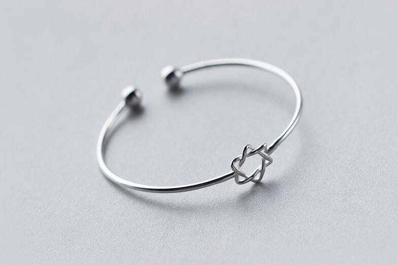 Jisensp Minimalist Hexagram Charm Bracelet Religious Jewelry David Star Bracelets Bangles for Women Female Jewelry