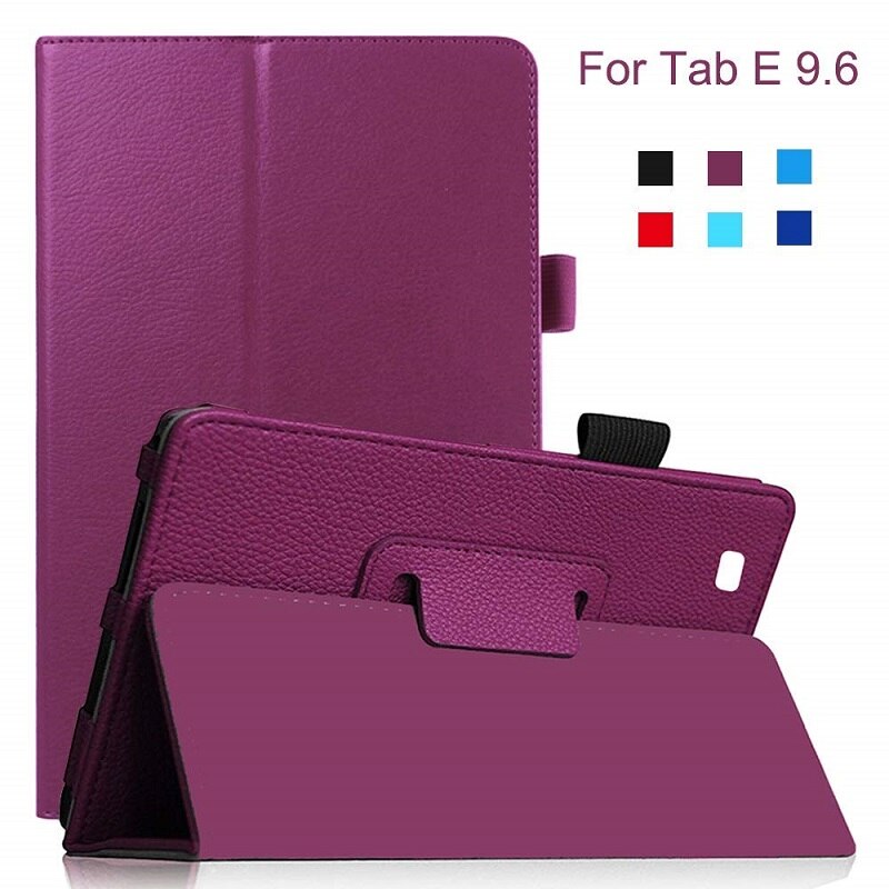 Capa para samsung galaxy tab e, capa de 9.6 polegadas para samsung galaxy tab e t560 t561 SM-T561 couro flip funda de textura inteligente: ROXO