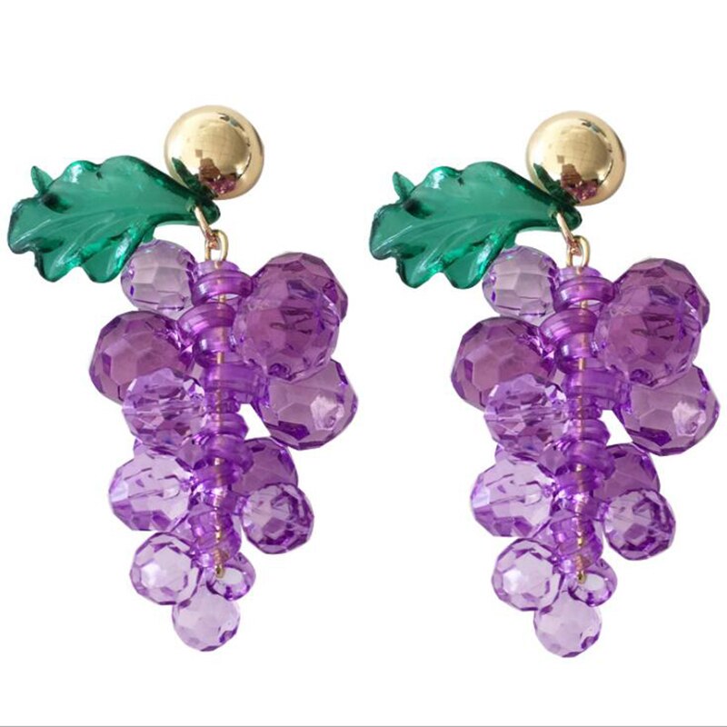 Øreringe til kvinder charme pige sød frugt kirsebær dangler eardrop hoop ørering stud ørering