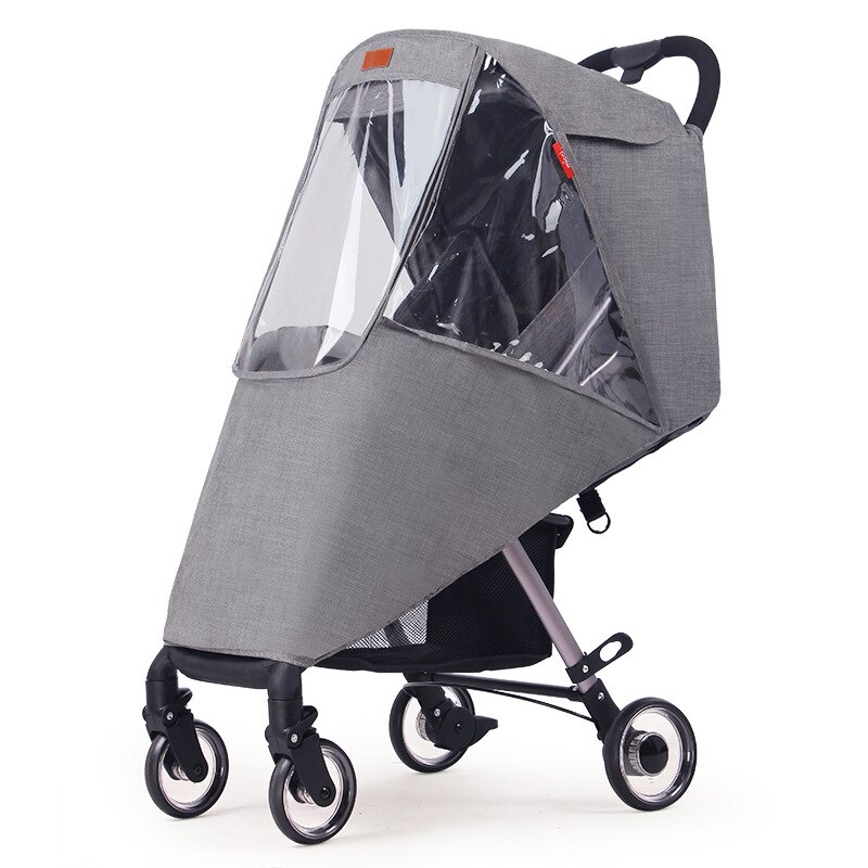 Stroller Rain Cover Universal Clear Upgrade Stroller Cover for Toddlers Umbrella Stroller Sun Visor Shade Canopy Baby Carriage: grey
