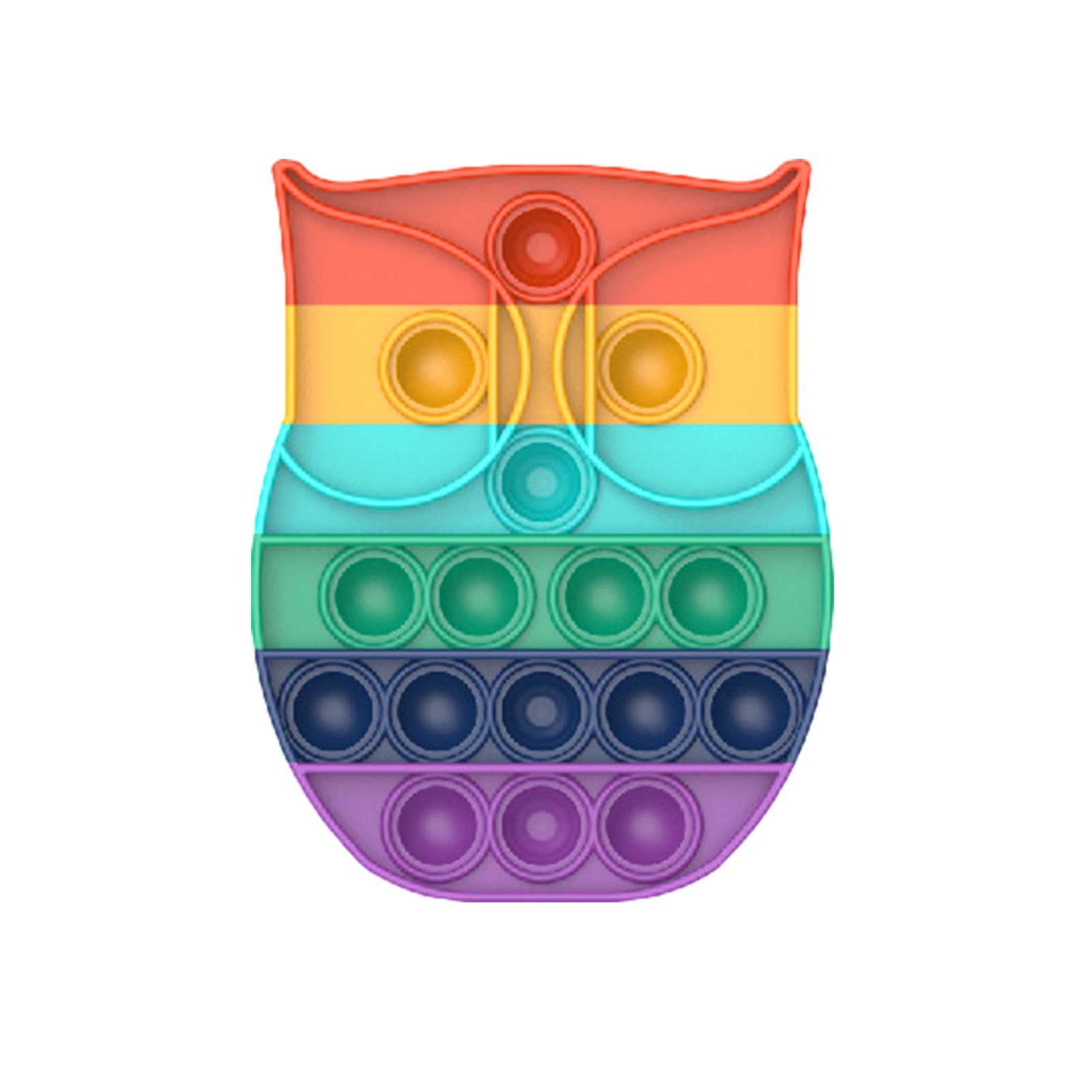 Push Bubble Fidget Sensory Toy Autism Special Needs Five-pointed Star Fidget Squeeze Funny Anti-stress Stress Reliever Toys: Owl