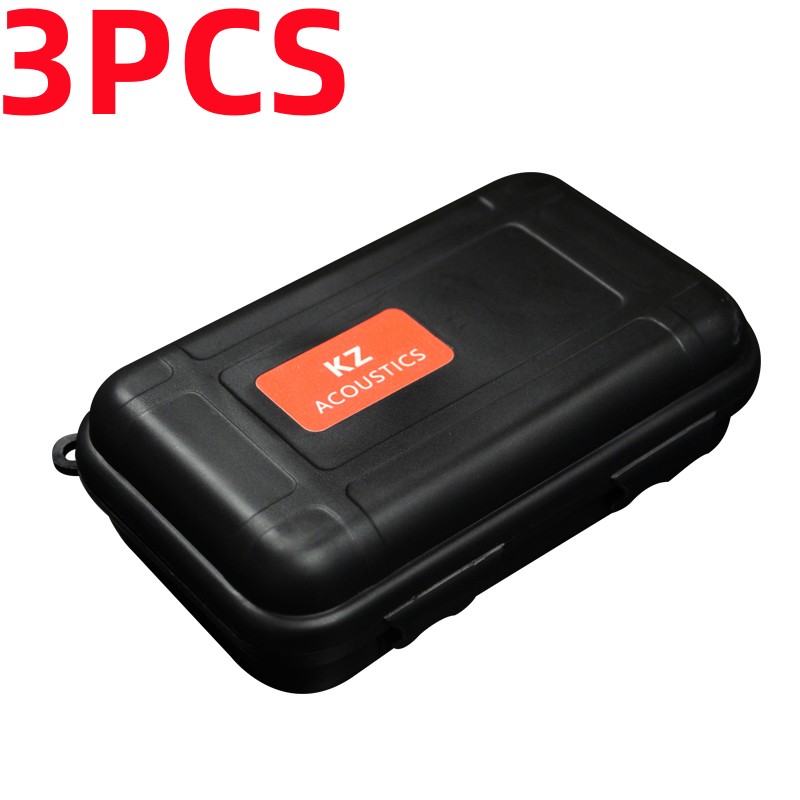 KZ Square Case High End In Ear Earphones Case Bag PU Zipper Storage Box Black Portable Hold Storage Box Oryginalne słuchawki HiFi: WHITE