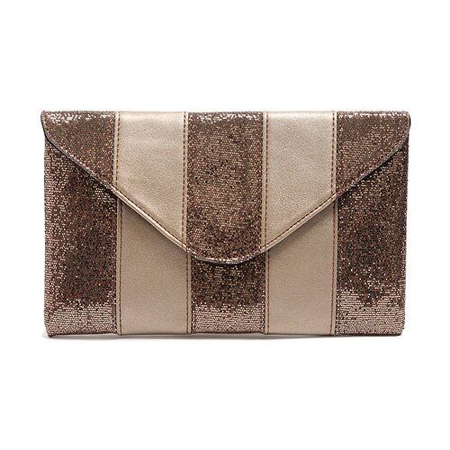 PEPRCLA Mode Vrouwen Clutch Bag Lovertjes Envelop Handtas Dag Koppelingen Dames Handtassen Purse: coffee
