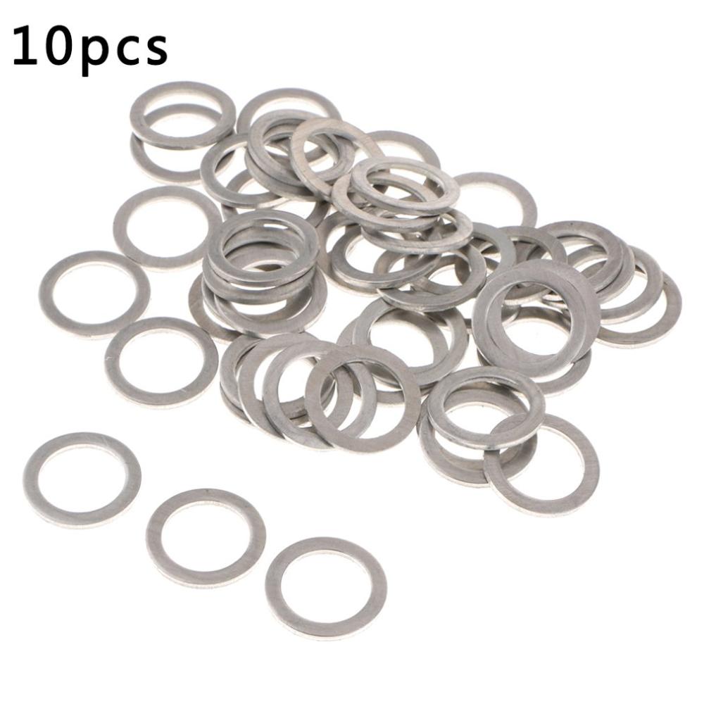 10 sztuk praktyczne miska olejowa uszczelka śrubowa aluminium korek spustowy oleju zmiażdżyć podkładki uszczelki dla Mazda 9956-41-400