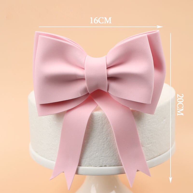Pink Big Bow Girl's Wedding Cake Decoration Confession Cake Topper Prince Boy Kid Party Supplies Pink Love: A