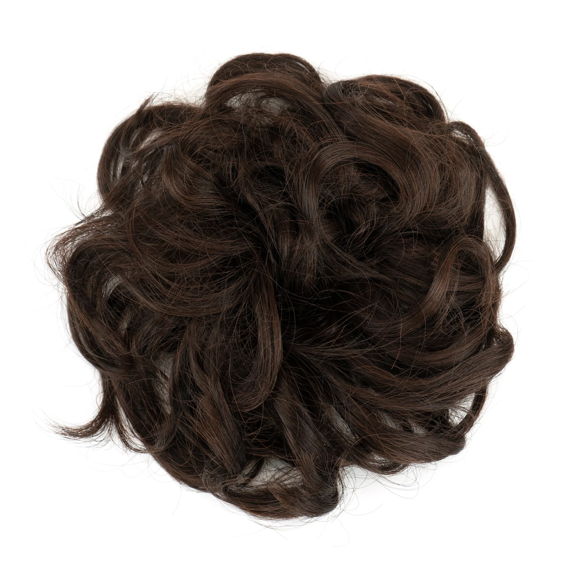 Syntetiskt rufsigt hårband vinrött uppsatt hårband flexibla scrunchies lockiga löshår chignon hårband scrunchie: #14