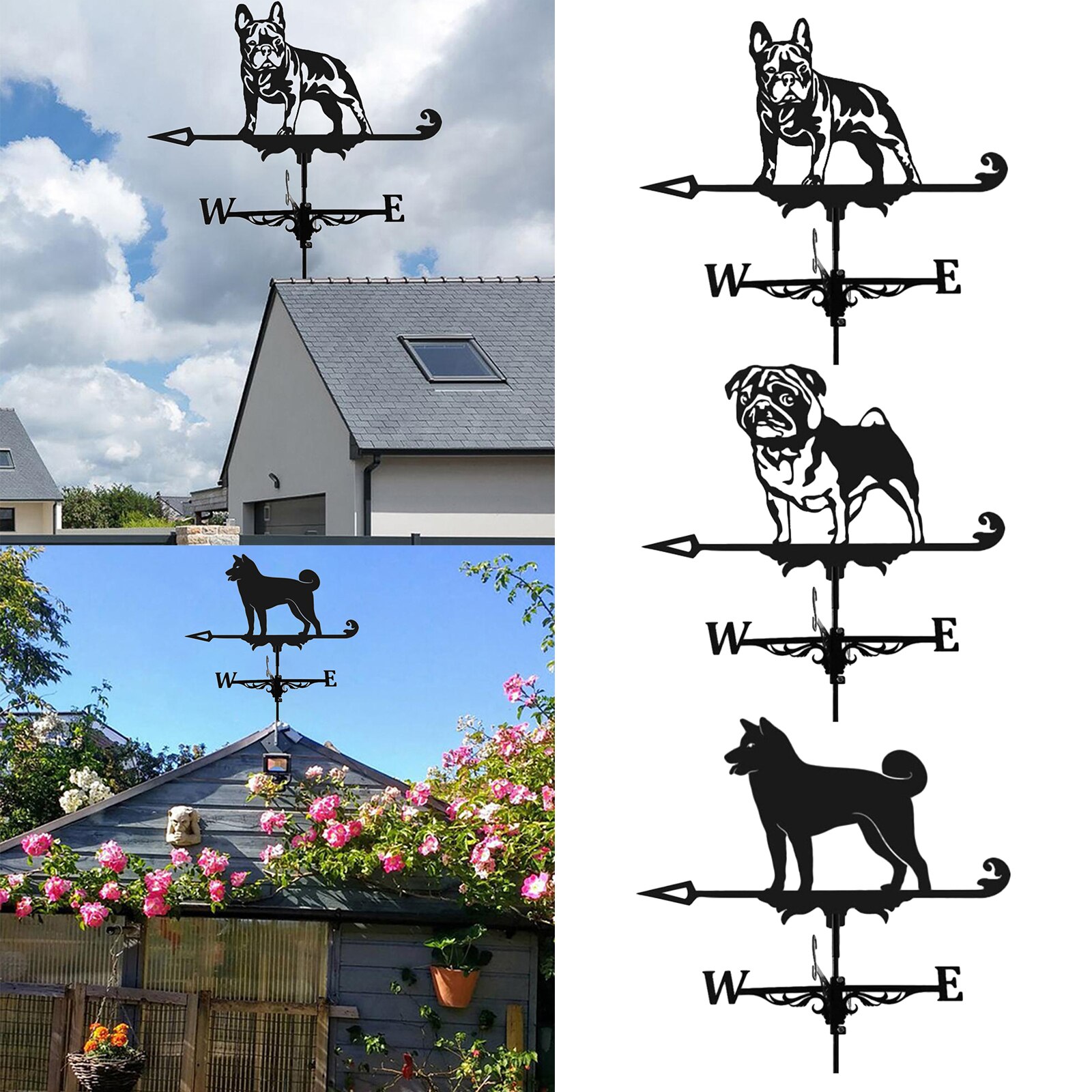 Stainless Steel Weather Vane Weather Vane Wind Direction Indicator Retro Weather Vane Wind Direction Indicator