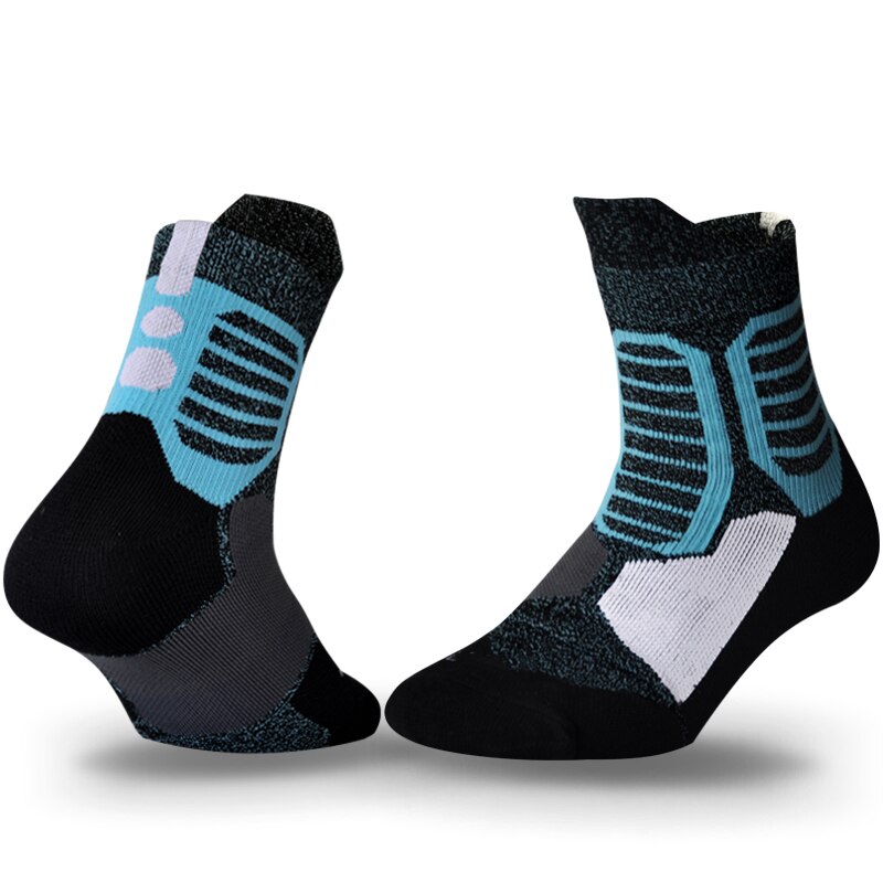 Brothock basketball socken strümpfe professionelle elite engen training handtuch dicken schweiß-saugfähigen sport socken männliche strümpfe: Gray blue