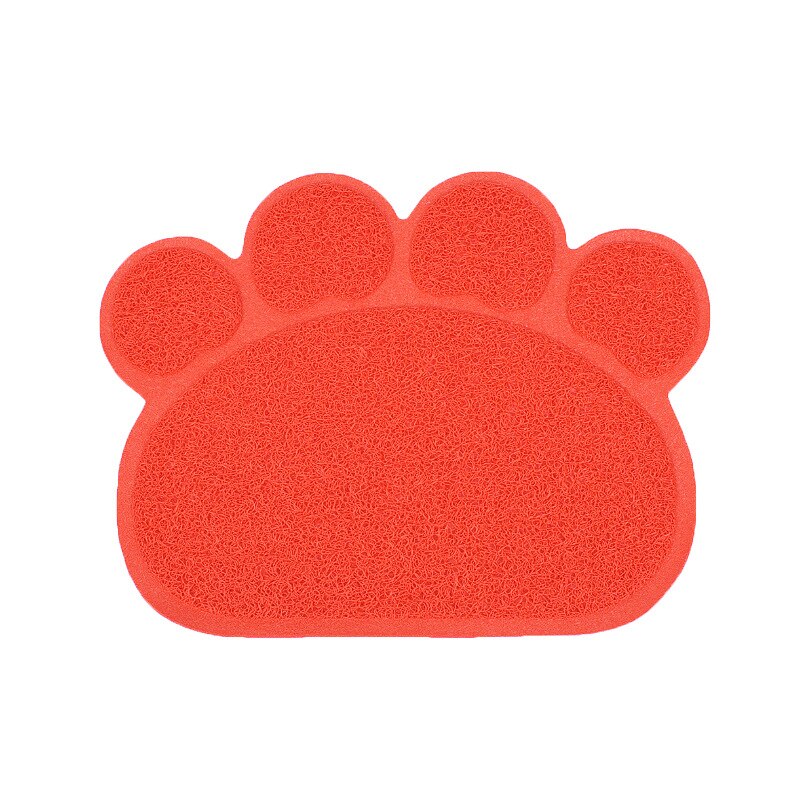 Waterdichte Huisdier Kattenbakvulling Mat Leuke Claw Vorm Voeden Pad Pvc Eenvoudige Reiniging Dubbele Laag Katten Wc Matten Voor Pet katten Supplies: 1