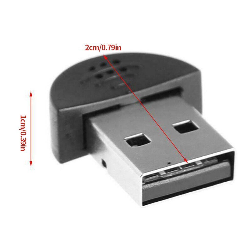 Portable Mini USB 2.0 Microphone Audio Adapter Driver-Free Mic for Laptop/Notebook/PC