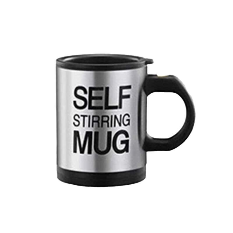 450Ml kubek samomieszający automatyczny kubek mieszający ze stali nierdzewnej robić kawy kubek mieszający kubek Dom gabinet kubek termiczny: czarny 350ml