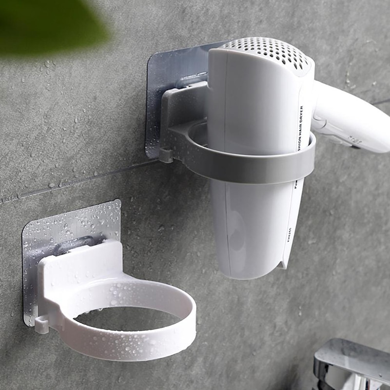 1Pcs Muur Gemonteerde Föhn Houder Opslag Abs Rack Föhn Stijltang Salon Houder Plank Badkamer Organizer plank
