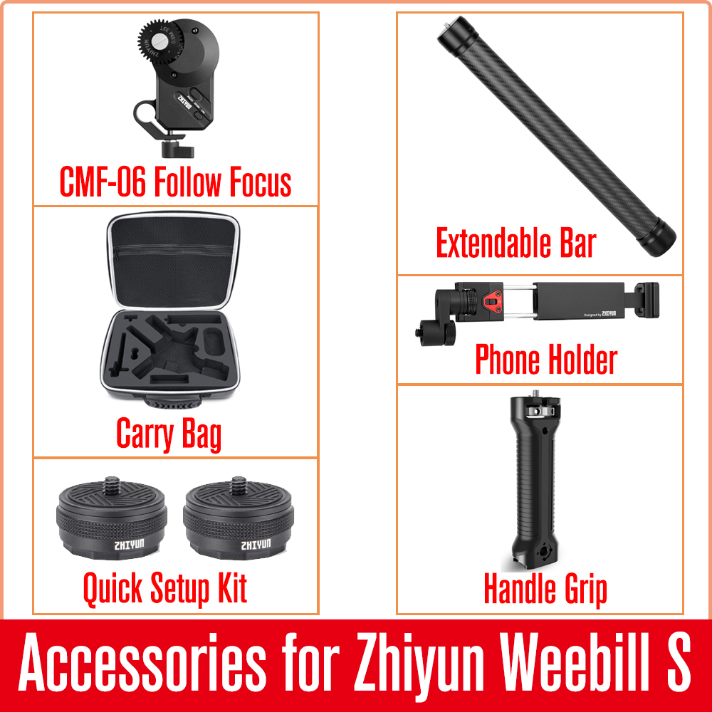 Zhiyun Weebill S Zubehör Tragen Fall Tasche Folgen Fokus Telefon Halter Schnell Setup Erweiterung Einbeinstativ Griff Grip für Weebill S