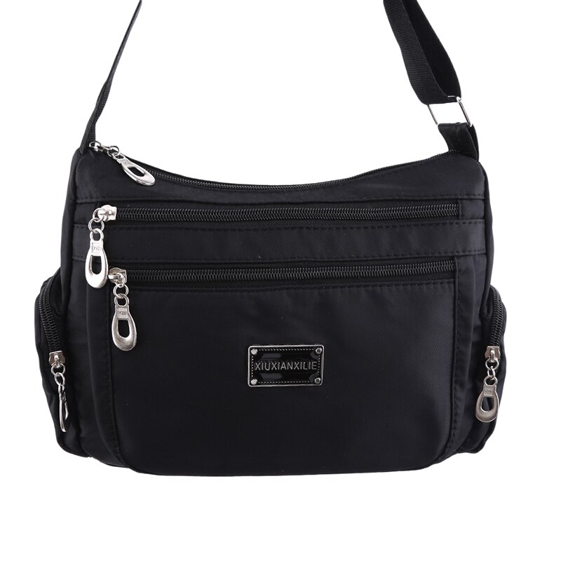 Bolso cruzado impermeable de gran capacidad para mujer, bandolera de hombro de Color sólido, bolso de viaje