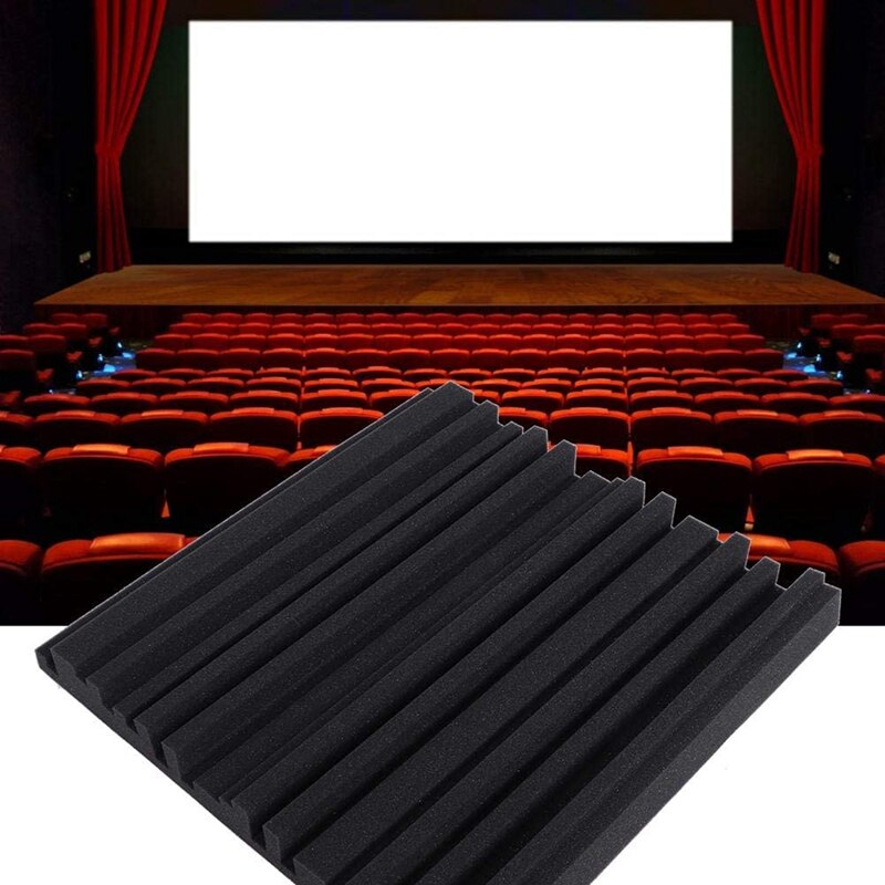 6 Pcs Sound-Absorbing Foam Board,Studio Wedge-Shaped Brick,Sound-Absorbing Foam Sound-Absorbing Room Panel,50 x 50 x 5cm