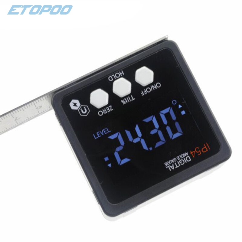 Precisie Digitale Gradenboog Inclinometer Level Box Digitale Hoekzoeker Bevel Box Met Magneet Base Gradenboog Digitale