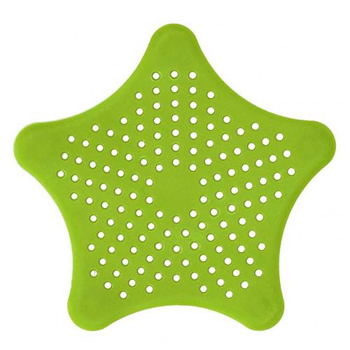 Tappi e collettori per capelli a stella a cinque punte doccia da cucina filtro di scarico a pavimento anti-intasamento filtro per lavello accessori per il bagno: verde
