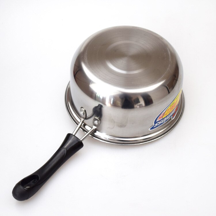 Stainless Steel single handle arc dairy pot with magnetic induction cooker general soup pot cooking utensils cookware