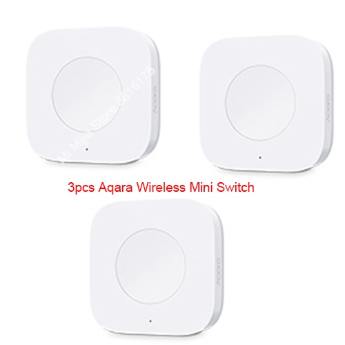 Xiaomi AQARA Smart Home Kits Gateway Hub Door Window Shock Sensor Body Sensor Wireless Switch Water Sensor for Apple Homekit: 3pcs Wirless switch