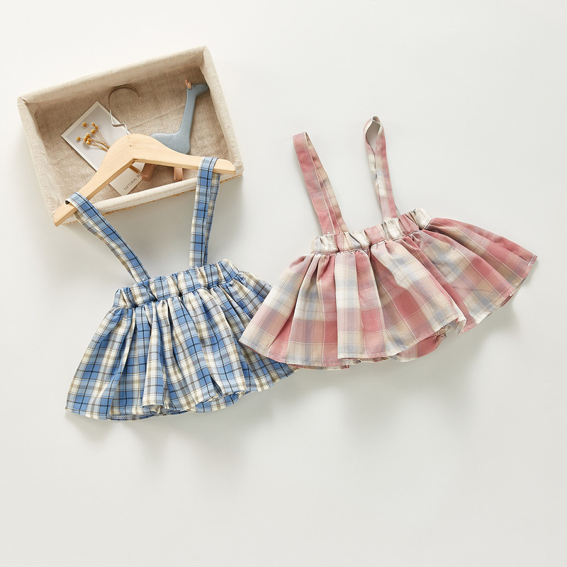 Gonna a fascia per bambina autunno nuove ragazze gonna a pieghe stile college per bambina gonna a quadri per bambini