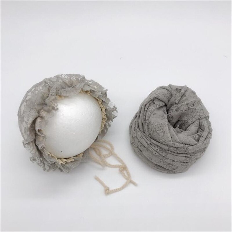 Chapeau en dentelle extensible pour -né | Couverture enveloppantes, accessoires pour photos de bébés, vêtements pour photos de bébés: gray