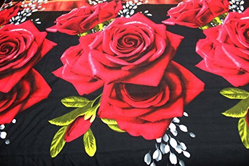 Parure de lit à motif Floral, Rose rouge et noire, ensemble pour literie Queen Size, couette non incluse