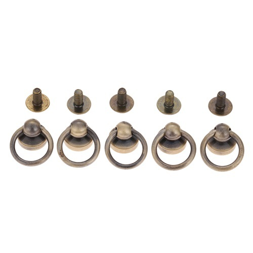 20 Pièces Rivets Cuir Métal Avec Anneau De Traction Bronze - Boucles Pour Sacs Et Ceintures