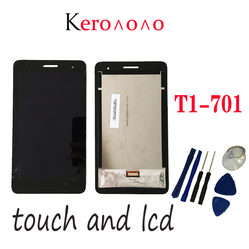 Para HUAWEI MediaPad T1 7,0 701 701U 701UA T1-701 T1-701UA T1-701U pantalla LCD y montaje de digitalizador con pantalla táctil + herramientas