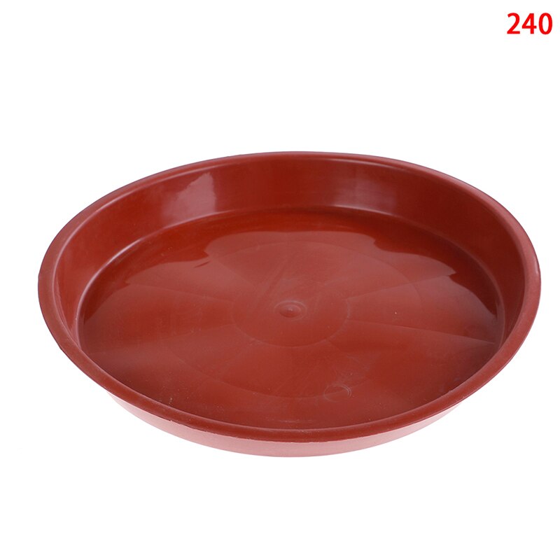9 størrelser rund form plast ensfarget hage gryte tallerken plante gryte dryppbrett planter pall blomsterpotte skål hage gryte sak 1 stk: 25cm