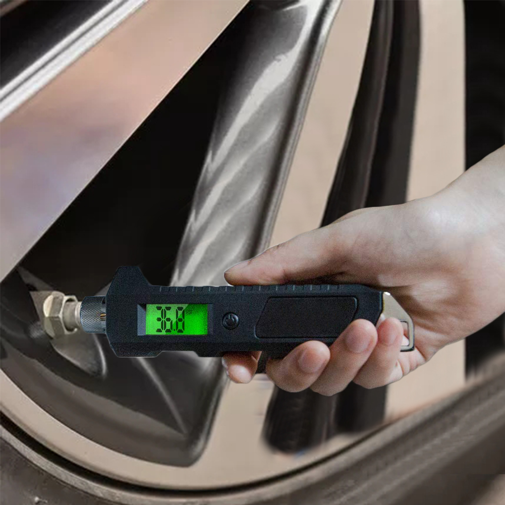 Digital bildæk dæk lufttryksmåler lcd display 230 psi manometer barometre tester til bil lastbil motorcykel cykel