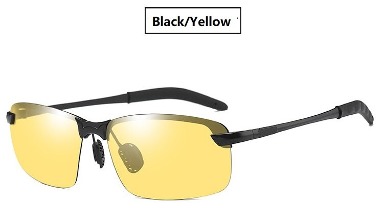 Driving Glasses Polarized night Driving Sunglasses Men Women Anti-glare Night Driver Goggles gafas Enhanced Light Glasses: Blackyellow