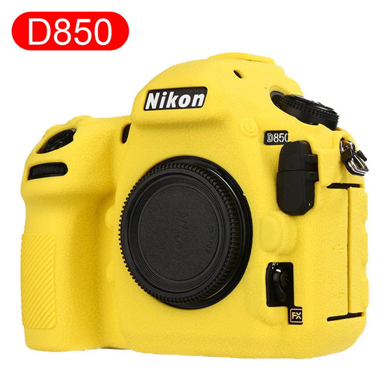 Funda de goma de silicona suave HQ para cámara Nikon D500 D750 D800 D810 D850: D850 Yellow