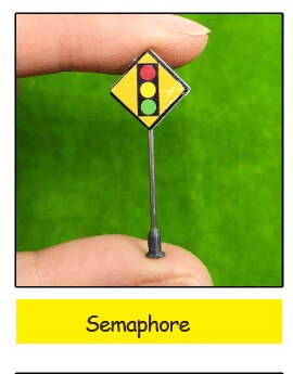 1PC HO Scale Traffic Signs Model Building Sand Table Accessories Micro Landscape Decor 1/87 Railroad Sign Игрушки: 1pc style5