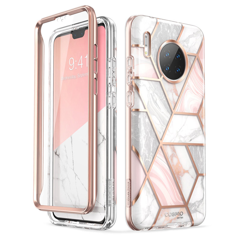 I-BLASON For Huawei Mate 30 Case Release) Cosmo Full-Body Glitter Marble Cover Case With Built-in Screen Protector