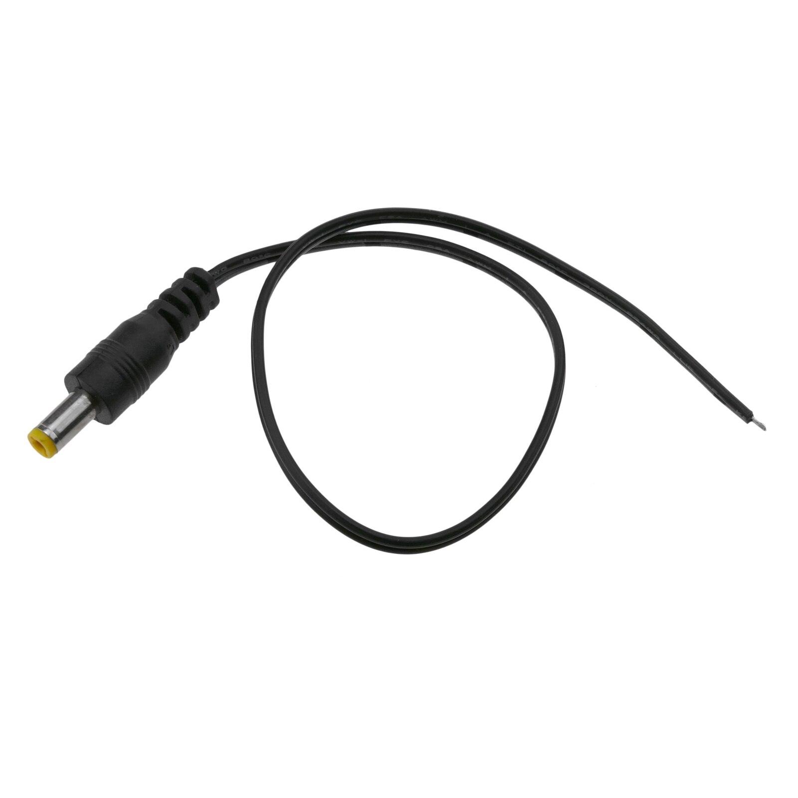 Bematik-Netsnoer Dc Jack 5.5X2.1 Mm 26AWG Geel Mannelijk Naar Terminal 30 Cm