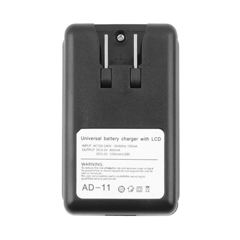 Adaptador Universal para batería de móvil, cargador con pantalla indicadora LCD, puerto USB, EE. UU./UE