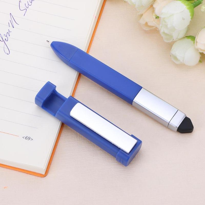 4 in 1 ABS Multi-function Mobile Phone Stand Holder+Stylus+Touch Tool Pen+Capacitor Pen+Ball Pen+Plastic Screwdriver