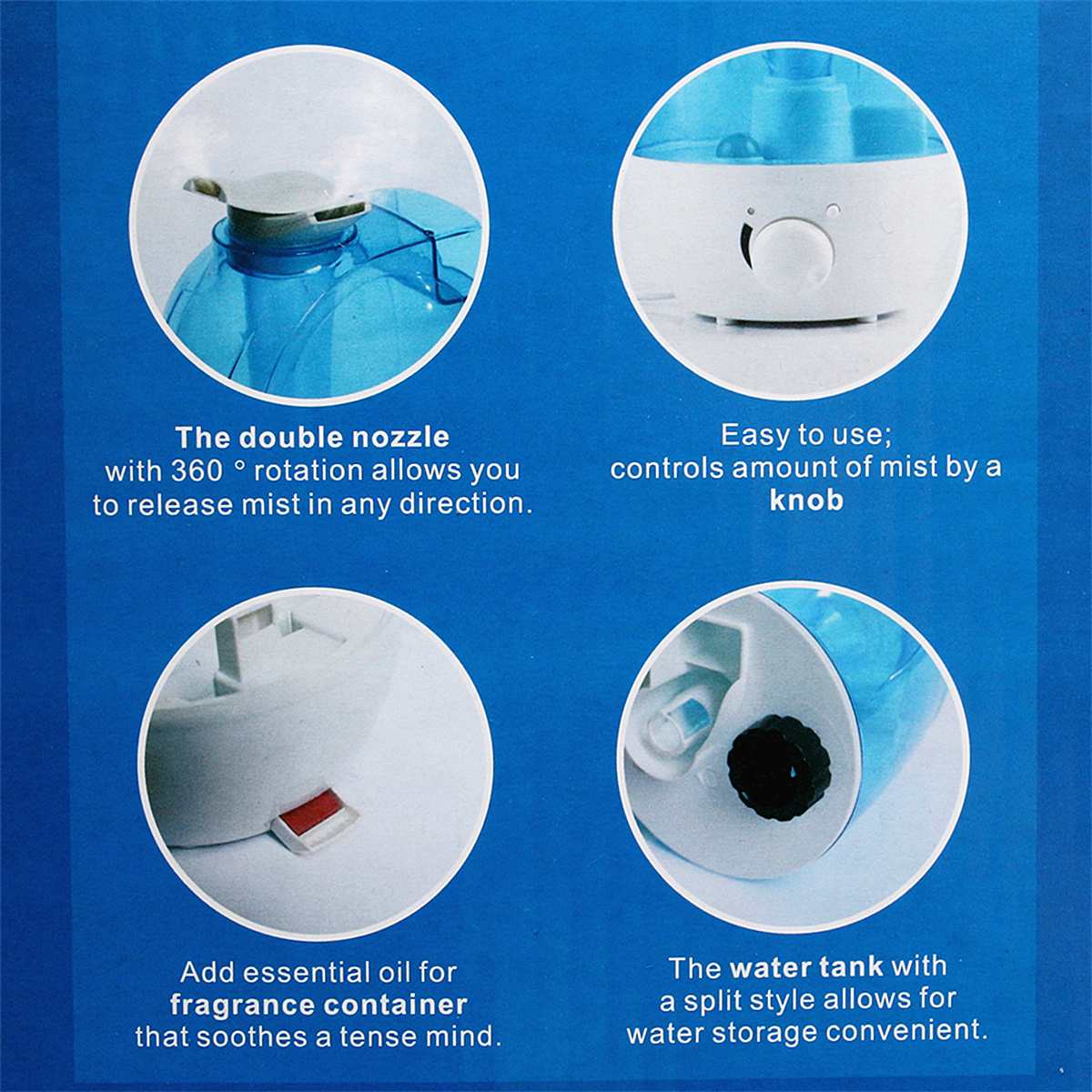 Humidificador de aire ultrasónico de 4000ML, doble pulverizador para hogar, oficina, habitación de bebé, gran neblina, generador de niebla, difusor de aceite esencial