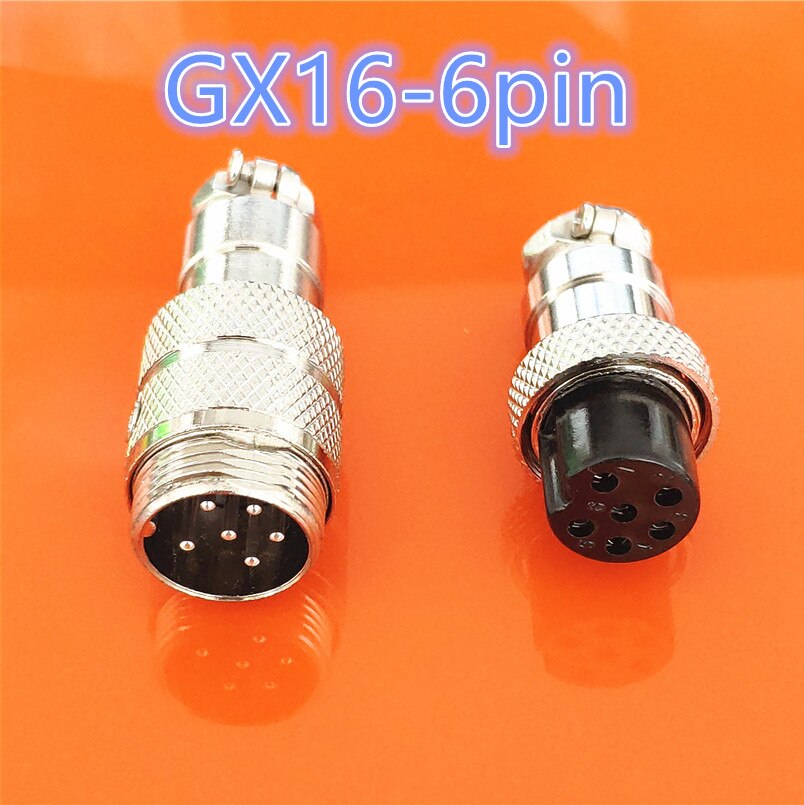 1set GX16 Butting Docking Male & Female 16mm Circular Aviation Socket Plug 2/3/4/5/6/7/8/9/10 Pin Wire Panel Connectors: GX16 6pin